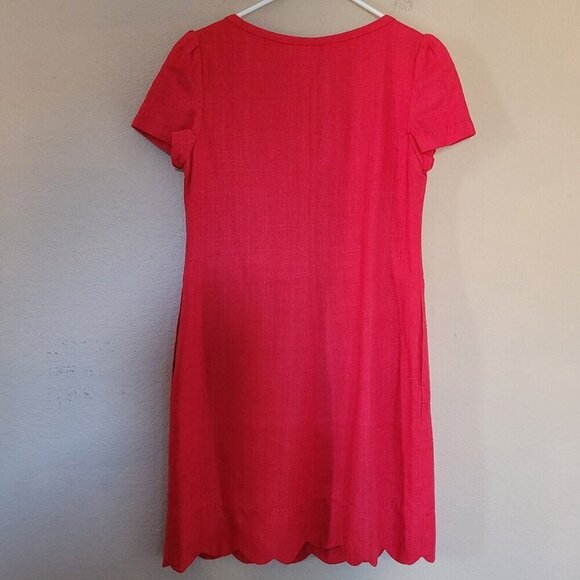 Phoebe Couture 100% Silk Red Orange Dress Size 2 Lined Lightweight Zipper Nwt - Picture 6 of 7